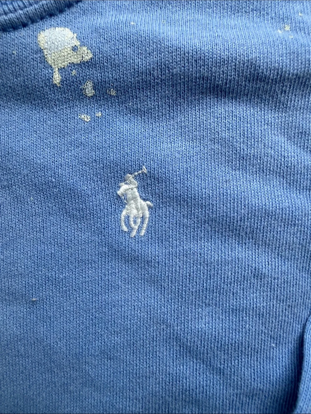 Ralph Lauren Kids Blue Crew Sweatshirt with White Pony